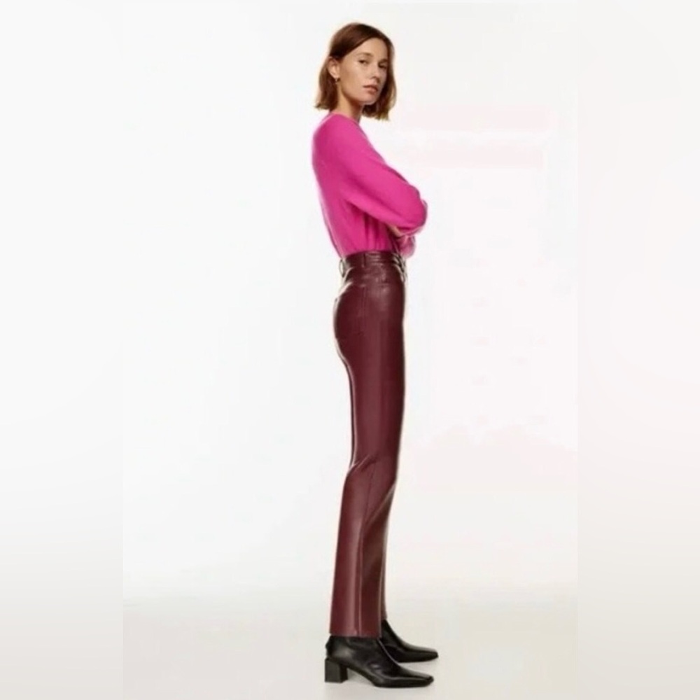 NWOT Wilfred The Melina Pant - Burgundy Faux Leather Pants